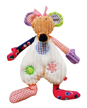 Dětská originální patchworková hračka MYŠÁK 33 cm