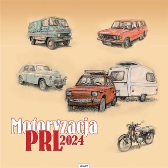 Kalendarz 2024 Ścieny Motoryzacja PRL