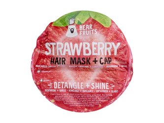 Bear Fruits Strawberry Maska na vlasy Hair Mask + Cap 20 ml pro ženy