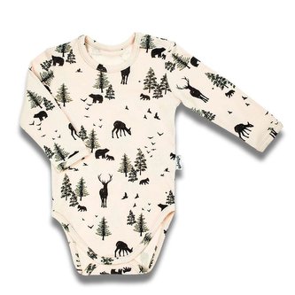 Kojenecké body s dlouhým rukávem Nicol Bambi - velikost 74 (6-9m)