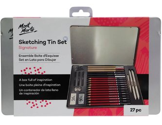 Mont Marte kreativní sada na skicování, č.0031, 27 ks, kovový box