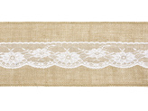 Juta s krajkou úzká 275 x 15 cm