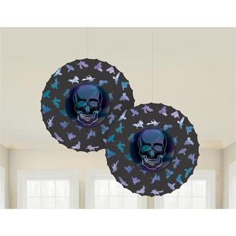 Papírové rozety Goblet Skeleton 2 ks