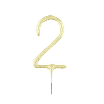 Ozdoba na dort - prskavka číslice 2