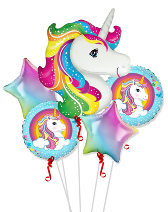 Sada fóliových balonků Jednorožec Lux - 5 ks - BP