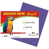 Barevný papír A4/100/80g-fialový