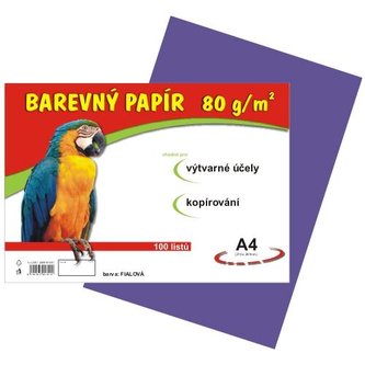 Barevný papír A4/100/80g-fialový