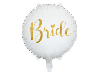 Foliový balonek kulatý bílý  - Bride 45 cm