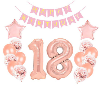 Sada na balonkovou dekoraci - 18. narozeniny