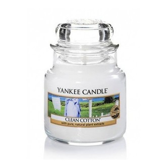 Yankee Candle Clean Cotton Candle ( čistá bavlna ) - Vonná svíčka 104. ml unisex