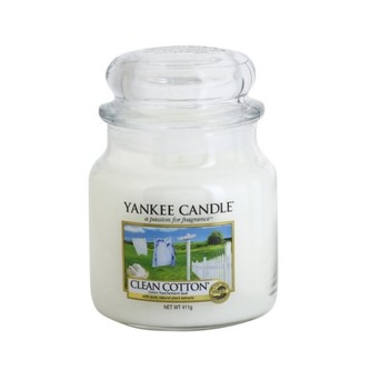 Yankee Candle Clean Cotton Candle ( čistá bavlna ) - Vonná svíčka 411. ml unisex