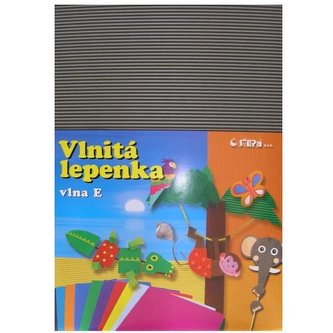 Lepenka E-Welle 260g 34,5 x 24,5cm rovná-šedá 10 listů