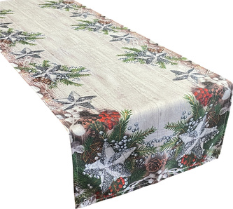 Vánoční ubrus - běhoun na stůl CHRISTMAS STARS 40x140 cm Mybesthome