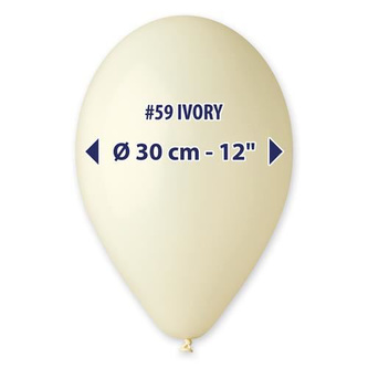 Balonky 30 cm - slonovinová kost 100 ks