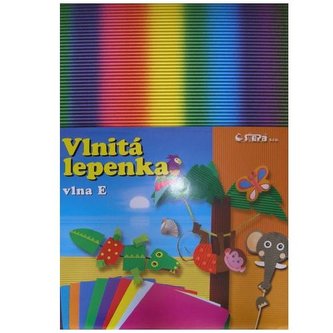 Lepenka E-Welle 260g 34,5 x 24,5cm rovná-duha 10 listů
