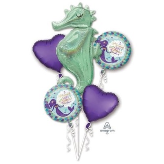 Sada foliových balonků Mořská panna - 5 ks