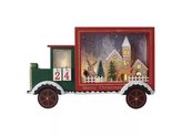 Dekorace vánoční EMOS DCWW32 dřevěná - LED adventní kalendář, auto, 20x30,5 cm