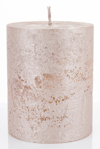 Svíčka Rustikální Rose Golg metalická - 10 x 7 cm