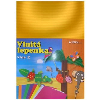 Lepenka E-Welle 260g 34,5 x 24,5cm rovná-žlutá 10 listů