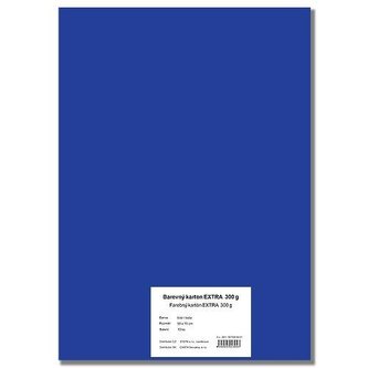 Barevný karton EXTRA 300g  50x70cm - tmavě modrý  10listů