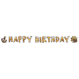 Party nápis Pirates Happy Birthday 180 cm