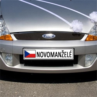 Svatební SPZ - Novomanželé