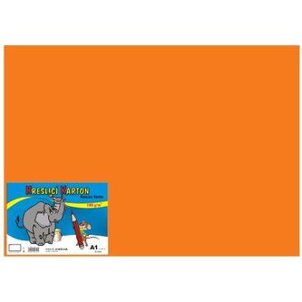 Kreslicí karton barevný A1/10/180g - oranžový