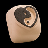 Tetovací razítko malé - srdce Jing Jang