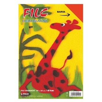 Dekorační filc (barevná plsť) 20x30cm - oranžový  10ks/bal