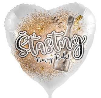 Foliový balonek Šťastný Nový Rok CZ - 43cm