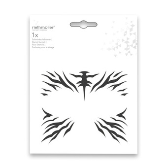 Šablony na obličej - maska černá tygr