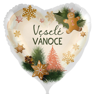 Foliový balonek Veselé Vánoce CZ - 43cm