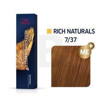 Wella Professionals Koleston Perfect Me+ Rich Naturals profesionální permanentní barva na vlasy 7/37 60 ml