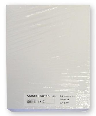 Kreslicí karton C3 330x460 mm 200/220g - bílý