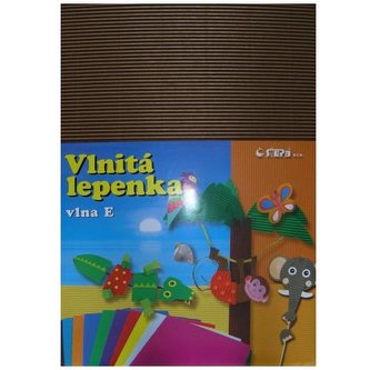 Lepenka E-Welle 260g 34,5 x 24,5cm rovná-hnědá 10 listů