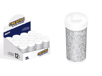 Glitrový pudr - stříbrný 20 g