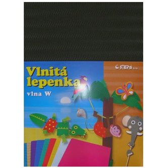 Lepenka W-Welle 260g 34,5 x 24,5cm zvlněná-černá 10 listů