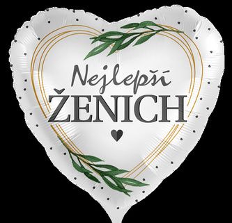 Foliový balonek Nejlepší ženich CZ - 43cm