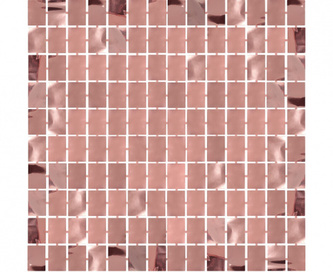 Party závěs metalický rose gold - kostičky 100 x 200 cm