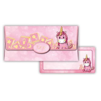 Obálka na peníze Růžový jednorožec