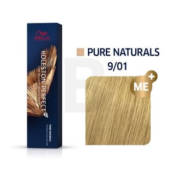 Wella Professionals Koleston Perfect Me+ Pure Naturals profesionální permanentní barva na vlasy 9/01 60 ml