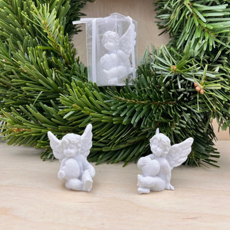 Andílek se srdíčkem v krabičce - 4 cm