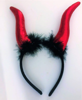 Čertovské rohy - zatočené červené s chmýřím