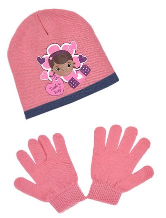 SOUPRAVA ČEPICE A RUKAVICE PLYŠÁKOVÁ DOKTORKA - velikost 52