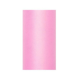 Tyl dekorační světle růžový 30 cm x 9 m