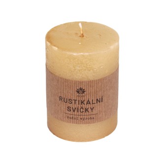 ARÔME Metalická Rustikální sloupová svíčka 60x80\nmm, šampaňská