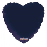 Foliový balonek srdce navy blue 46 cm - Nebalený