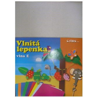 Lepenka E-Welle 260g 34,5 x 24,5cm rovná-stříbrná 10 listů