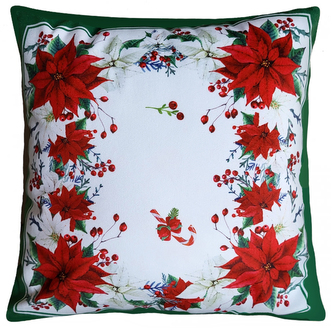 Vánoční polštář STAR OF BETLEHEM 40x40 cm Mybesthome