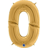 Foliová číslice - zlatá 0 - 163 cm